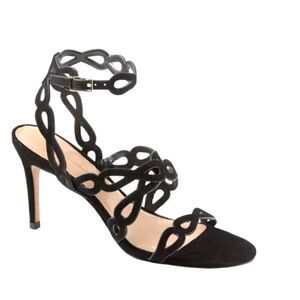 Banana Republic Laser-Cut High Heel Sandal leather romantic Almond 8.5 M